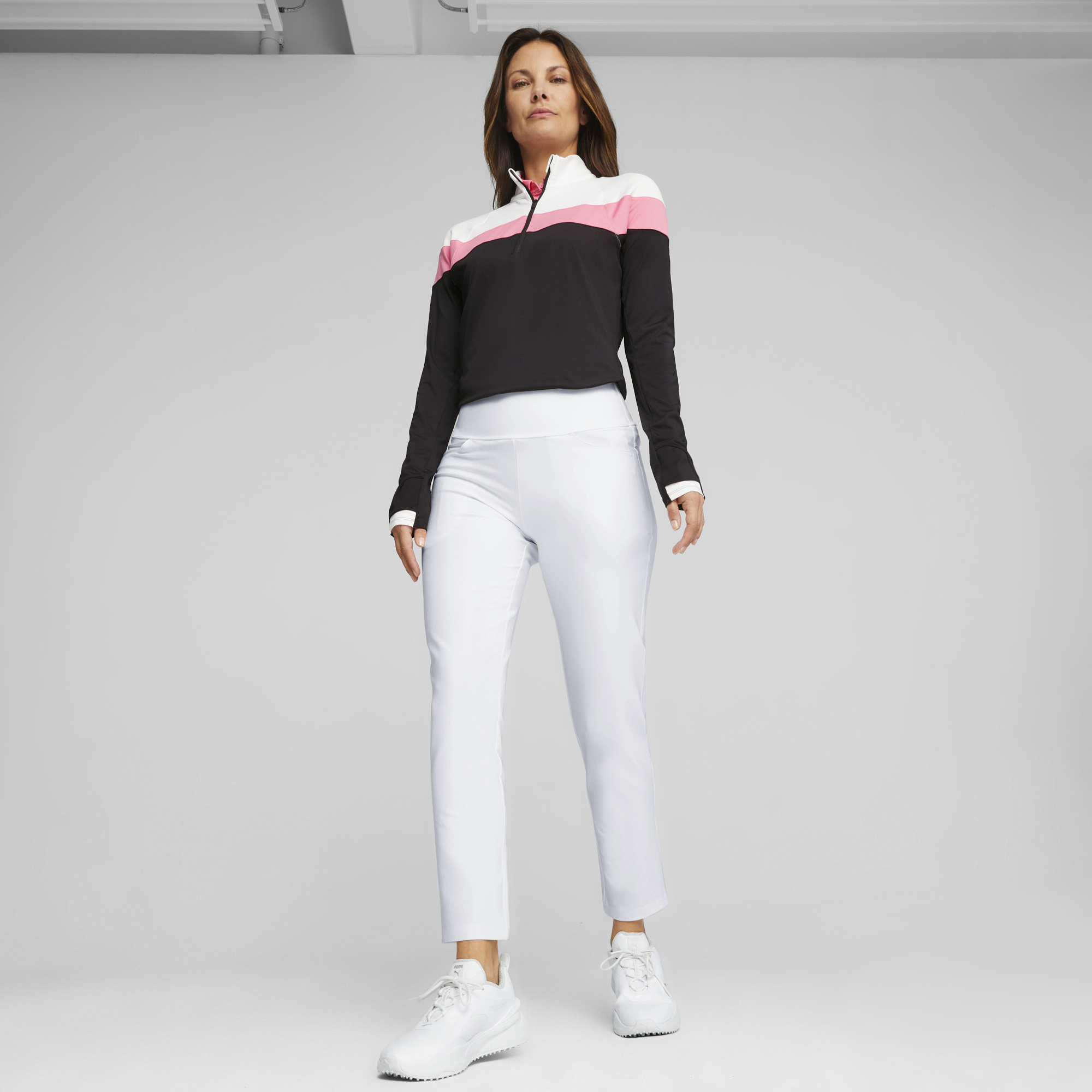 PUMA 621626-01 W LIGHTWEIGHT 1/4 ZIP - PULOVER ŽENSKI - ČRNA BARVA - US L - slika 6