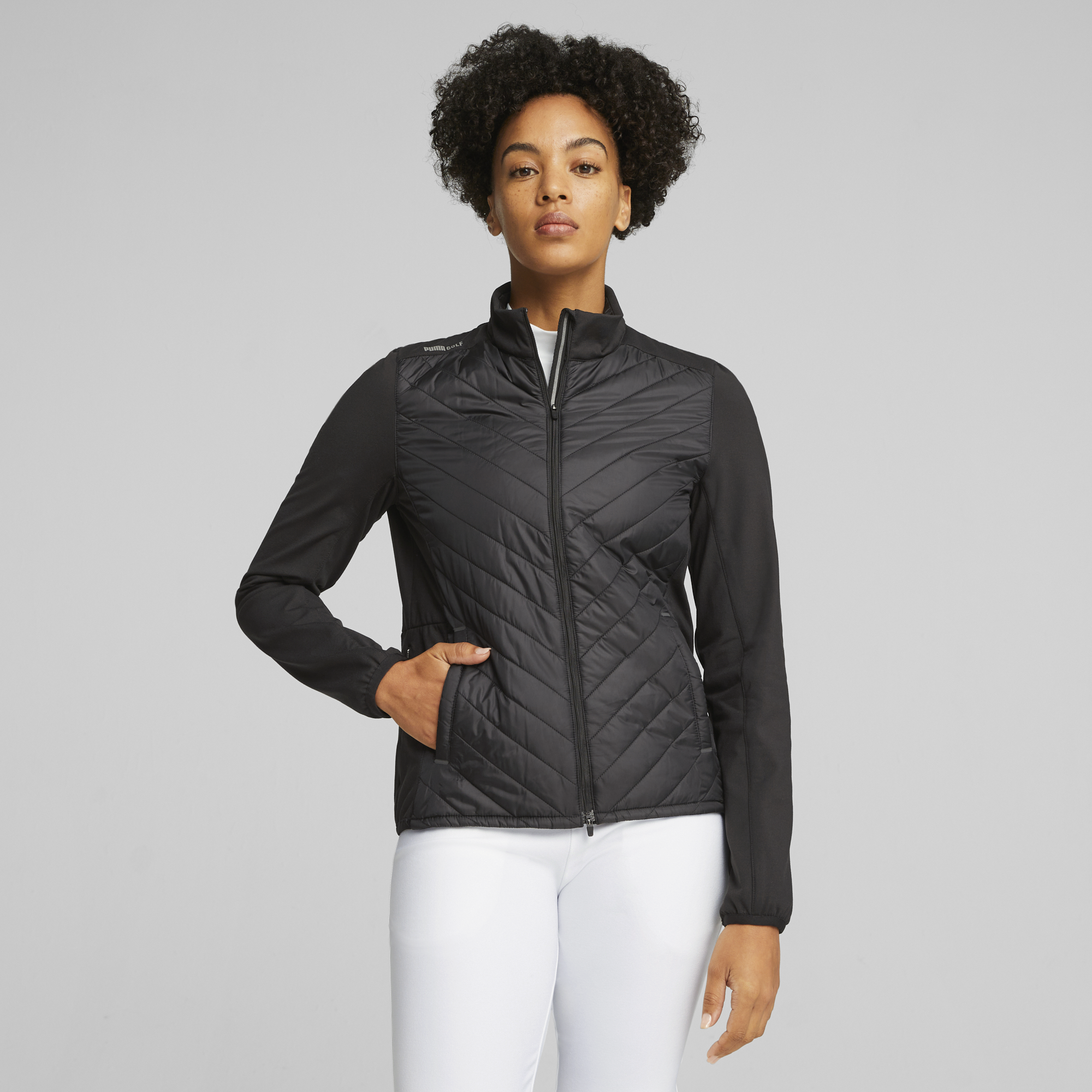 PUMA 621628-01 W FROST QUILTED JACKET - JAKNA PODLOŽENA ŽENSKA - ČRNA BARVA - US M - slika 3